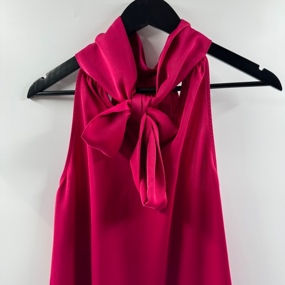 A New Day Hot Pink High Neck Tie Back Tank Top Sleek Finish Size Large - Picture 6 of 8